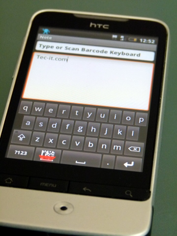 Android Barcode-Scanner Keyboard